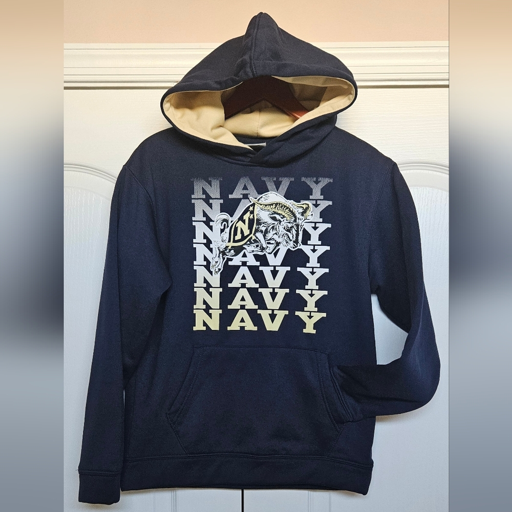 Stadium Athletics US Navy Naval Academy Hoodie Youth Size Large 16/18